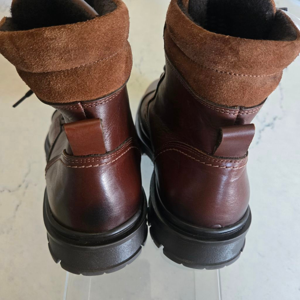 Men's BOOTLEGGER Brown Leather Moto Boots Size US 10/EU 43 Made in Portugal - Picture 8 of 13